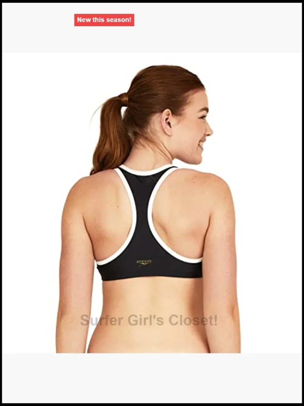 Women's Bikini Top UPF 50 Chlorine Resistant Nylon Spandex Racerback